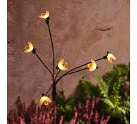 Lampe solaire à piquet ondulée en forme d'abeille