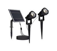 Lampe solaire à pointes | IP65 Waterproof | Black | 90x2 Lumens | 3000K