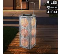 LED prise solaire lampadaire jardin éclairage extérieur terrasses balcon lumière suspendue argent