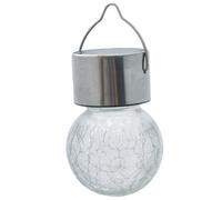 Lampe solaire à suspendre - PROVENCE OUTILLAGE - Inox et verre - Énergie solaire - Diamètre 6 cm - LED blanche