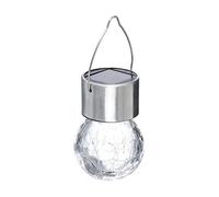Lampe solaire suspendue - 10 cm - Inox et verre G