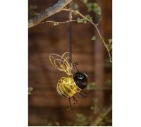 Lampe solaire Abeille - GALIX - 4 LED blanches - 8 heures d'éclairage - Métal et verre