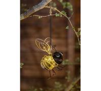 Lampe solaire Abeille - GALIX - 4 LED blanches - 8 heures d'éclairage - Métal et verre