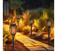Lampe Solaire Ampoule à Enficher D'Extérieur LED Flammeneffekt Pointe de Jardin