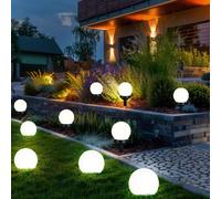 Lampe Solaire Ampoule à Enficher Extérieur Boule LED Jardin Pointe 10er Set