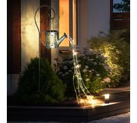 Lampe Solaire Ampoule à Enficher Extérieur LED Arrosoir Argent Pointe Jardin