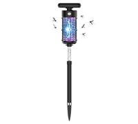 Lampe solaire anti-insectes pour extérieur, étanche, anti-moustiques, attrape-mouches, lampe décorative pour terrasse, jardin, cour (noir)