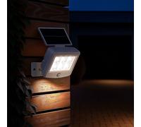 Lampes solaires pour l'extérieur avec détecteur de mouvement Applique murale solaire LED extérieure avec détecteur de mouvement extérieur, blanc, LED 0,3W 150Lm blanc froid, LxlxH 12,8x10x11 cm