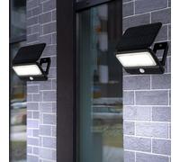 Lampe Solaire Applique Murale Extérieur de Jardin Détecteur Réglable LED 2er Set