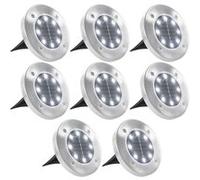 Lampe Solaire De Sol 8 Pcs Lumières Led Blanc Blanc