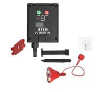 Lampe solaire avec panneau de 1,3 W, télécommande, étanche, batterie 1200 mAh, cordon de 3 m, 8 modes, certifications, crochet