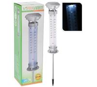 Lampe solaire avec thermometre - 59 cm - Pile rechargeable 1.2 v