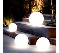 Lampe Solaire Boule Spots à Encastrer Pointe Jardin Déco Extérieure LED 4er Set
