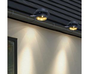 Lampe Solaire Dachrinnenlampe Applique Murale LED Borne Zaunleuchte L 16 CM 2er