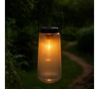 Lampe Solaire de Balcon Suspension Résistant aux Intempéries LED Lanterne Verre