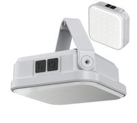 Lampe solaire de camping, lampe de tente rechargeable par USB pour écran LCD de batterie, charge 5 modes d'éclairage IPX4 étanche pour banque d'alimentation, escalade, pêche, lanterne de camping