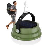 Lampe solaire de camping - Lanterne de camping vert militaire | Lampe de tente de camping portable | Lanterne d'extérieur étanche | Lanterne LED rechargeable | Lampe LED à intensité variable pour