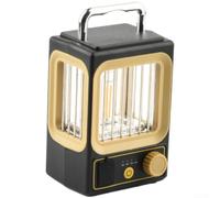 Lampe solaire de camping, lanterne LED rechargeable avec ampoule à filament, intensité variable en continu, banque d'alimentation USB-C, résistante aux intempéries pour la randonnée (TG-ZP08302)