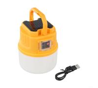 Lampe solaire de camping LED multifonction rechargeable par USB avec faisceau zoomable et crochet de suspension pour le marché nocturne (C51 jaune)