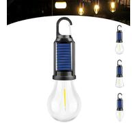 Lampe solaire de camping rechargeable à crochet - Lanterne de camping LED rechargeable par USB - Ampoule d'urgence portable étanche pour le camping, les urgences (type A, 1 pièce)