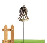 Lampe solaire de cimetière - Ornement funéraire d'ange en métal | Lampadaire LED étanche avec charge solaire - Bougie funéraire en fer forgé pour usage extérieur, mémorial, bronze, 110 cm, décoration