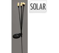 Lampe solaire de jardin 75cm 6 lumières LED blanches