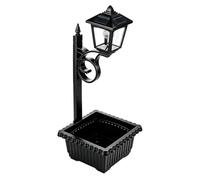 Lampe Solaire de Jardin avec Jardinière Pot de Fleurs avec Lampadaire