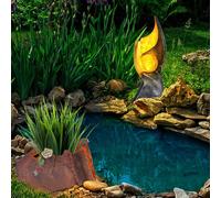 Lampe Solaire de Jardin Déco IP44 Batterie Pot Fleurs Flamme LED 2er Set