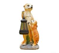 Lampe solaire de jardin décorative en résine pour terrasse, paysage, allée, cour (taille L)