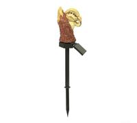 Lampe solaire de jardin en forme de chouette fabriquée à partir de résine avec éclairage LED pour décoration de pelouse extérieure