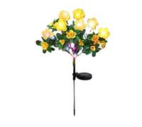 Lampe solaire de jardin en forme de fleur d'azalée - Lumière d'allée de fleurs | Lampes solaires étanches pour décoration de jardin extérieure, décoration alimentée