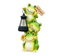 Lampe solaire de jardin en forme de grenouille - Lampe décorative en forme d'animal | Figurine de grenouille en résine avec lumière LED solaire intégrée, décoration de pelouse imperméable pour jardin