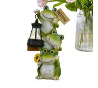 Lampe solaire de jardin en forme de grenouille | Lanterne LED | Lanterne solaire d'extérieur | Pour allée, terrasse, extérieur, pelouse, cour, allée, sol, paysage aquatique
