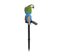Lampe solaire de jardin en résine avec motif perroquet, étanche, capteur automatique pour éclairage nocturne extérieur (vert)