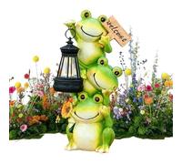 Lampe solaire de jardin grenouille statues de chemin | Lanterne solaire d'extérieur pour allée, patio, cour, allée, paysage aquatique, cour