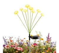 Lampe solaire de jardin imperméable avec effet oscillant | Lampe décorative à énergie solaire pour jardin, cour, entrée, arbustes, façade de maison