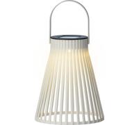 Lampe solaire de jardin Lanterne LED 14x18cm plastique blanc / blanc chaud