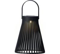 Lampe solaire de jardin Lanterne LED 14x18cm plastique noir / blanc chaud