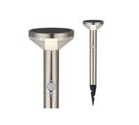 Lampe solaire de jardin LED avec capteur chrome