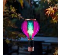 Lampe Solaire de Jardin Montgolfière 44cm LED Changement de Couleur Aurore Suspension Décoration Extérieure