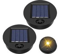 Lampe Solaire de Rechange,2 Pièces 8.5cm Remplacement de Couvercles Solaires,Étanche Panneau Solaire Lanterne de Rechange,Panneau Solaire pour Lanterne,Remplacement de Couvercles Solaires
