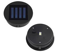 Lampe Solaire de Rechange avec Ampoule Led, Diealles Shine Lot de 2 Remplacement de Couvercles Solaires, Panneau avec Led Solaire Lanterne pour Lanterne Suspendue Extérieur Décoration de Jardin