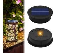 Lampe Solaire de Rechange avec Ampoule pour Lanterne Solaire, 2PCS Rechargeable Lampes Solaires de Rechange 10.5cm, Lampes Solaires de Rechange avec Led pour Éclairage Extérieur, Décoration de Jardin