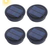 Lampe Solaire De Rechange Lot De 4 Panneau Solaires De Rechange Pour Lampe Solaires À LED 7/10cm Pour Lanternes Jardin Extérieur, Avec Lumière Blanche Chaude, Étanche