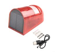 Lampe solaire de sécurité extérieure, étanche IP65 LED détecteur de mouvement alarme avec sirène 110 dB et lampe stroboscopique clignotante, détection de 8 m pour jardin, cour, ferme, portail