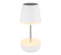 Lampe solaire de table Lampe d'extérieur Lampe de balcon réglable blanche LED Lampe de jardin, acier inoxydable, LED 3000K blanc chaud, H 25 cm