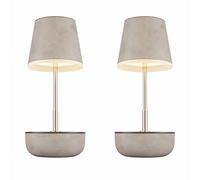 Lampe solaire de table Lampe d'extérieur sable ajustable LED Lampe de jardin Lampe de balcon, acier inoxydable, LED 3000K blanc chaud, H 25 cm, 2er Set