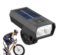 Lampe solaire de vélo 3030 LED - Phare rechargeable étanche 10x4,5x2,5 cm 79g | Éclairage de cyclisme, batterie 800mAh, charge de Type C, Modes 3 à 4h, Flash fort et faible, durée de 4 à 8h, boî