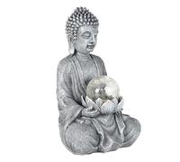 Lampe Solaire Déco ""bouddha"" 26cm Gris - Paris Prix