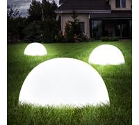 Lampe Solaire Décoration de Jardin D'Extérieur LED Demi-Boule Sphérique 3x
